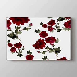 Gül Kırmızısı Tablosu | Çiçek Desenli Tablolar