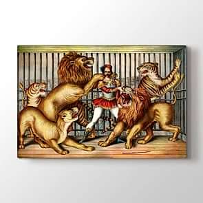 Lion Tamer - Yağlı Boya Kanvas Tablo Modeli