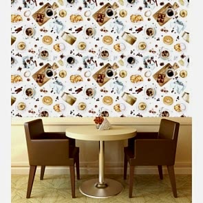 Kahve ve Börek - 3D Duvar Kağıdı Uygulama