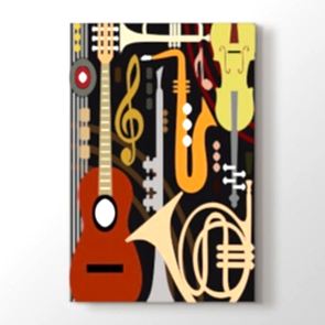Sanatsal Müzik Teması Tablosu | Müzik Çizim Tabloları - halicikmazlari.shop