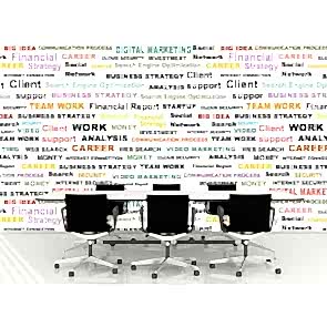 Renkli Ofis Terimleri - Ofis Duvar Kağıdı Uygulama