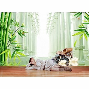 Üç Boyutlu Sütunlar - 3D Duvar Kağıdı Uygulama