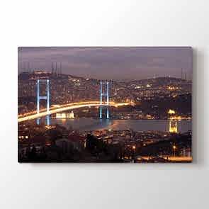 Işıl Işıl Boğaz Köprüsü - Şehir Kanvas Tablo Modeli