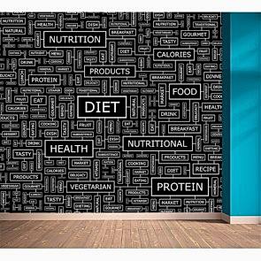 Diyet Terimleri 3D Duvar Kağıdı Modeli