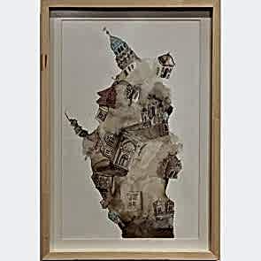 Sanatsal Dokunuşlar | Mehtap Morkoç'in Kentsel Fragmanlar 2 isimli Karışık Teknik çalışması