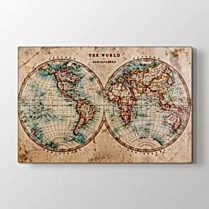 Yarım Küreler - Ofis Duvar Dekor Kanvas Tablo