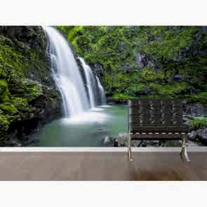 Sıralı Şelaleler 3 Boyutlu Duvar Kağıdı