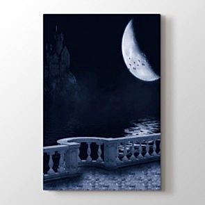 Karanlık Şato - Doğa Manzara Kanvas Tablo Modeli