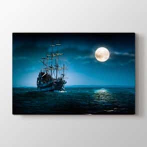 Korsan Gemisi - Doğa Manzara Duvar Dekor Kanvas Tablo