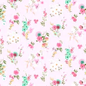 Pembe Çiçekli Duvar