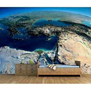 Uzaydan Bakınca Türkiye 3 Boyutlu Harita Duvar Kağıdı