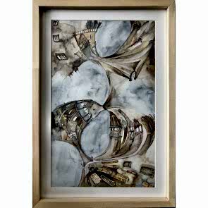 Sanatsal Dokunuşlar | Mehtap Morkoç'in Kentsel Fragmanlar 5 isimli Karışık Teknik çalışması