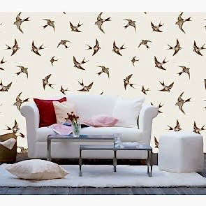 Kuş Uçuşu Desenli Duvar Kağıdı Önizleme