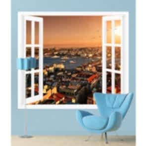 Pencereden İstanbul Manzarası Duvar Kağıdı