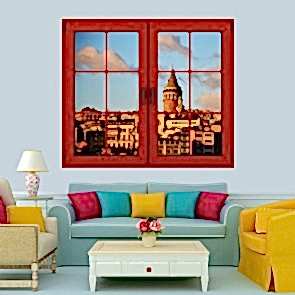 Penceremden Galata Kulesi Duvar Kağıdı Önizleme