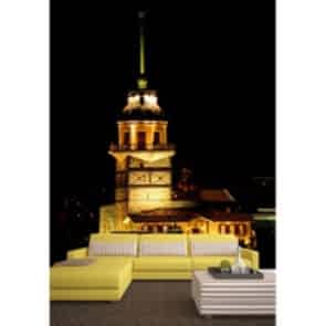 Kız Kulesinde Akşam - Üç Boyutlu Duvar Kağıtları