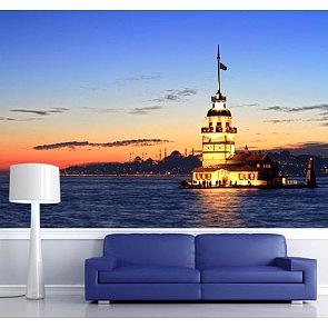 Sahilden Kız Kulesi - Resimli Dekoratif Duvar Kağıdı