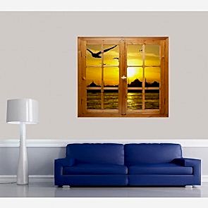 İstanbul Manzaralı Pencere Duvar Resmi Önizleme