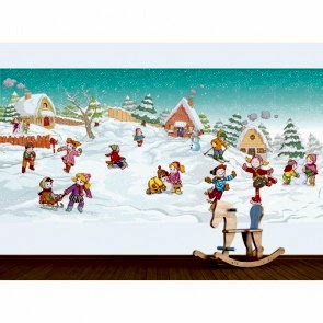 Kar Yağınca Çocuk Odası Duvar Kağıdı Önizleme