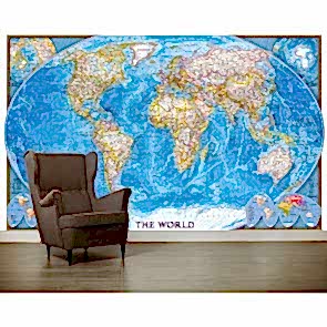 Dünya - Resimli Dekoratif Duvar Kağıdı