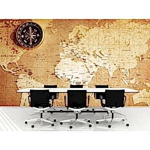 Eskitme Kağıt Dünya Haritası - Poster Duvar Kağıtları