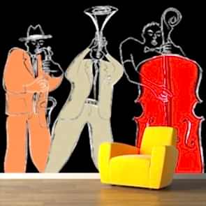 Üçlü Blues Grubu - Müzik Duvar Kağıdı Modeli Uygulama
