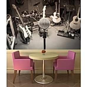 Kayıt Stüdyosu Müzik ve Stüdyo Temalı Duvar Kağıdı Modeli