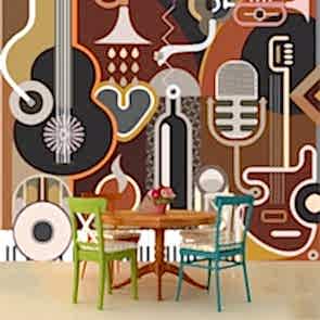 Müzik ve Sanat Müzik Temalı Duvar Kağıdı Modeli
