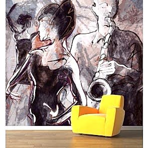 Dans ve Müzik Müzik Temalı Duvar Kağıdı Modeli