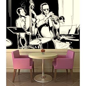 Jazz Dönemi Müzik Duvar Kağıdı Modeli