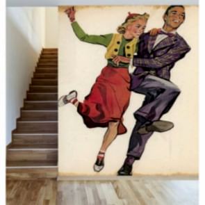 Lindy Hop Charleston - 3D Duvar Kağıdı