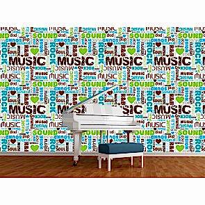 Her Yerde Müzik - Müzik Temalı ve Müzik Odası Duvar Kağıdı Uygulama