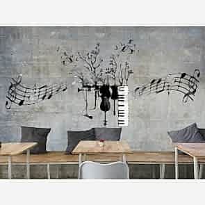 Müzik Olmadan Olmaz - Müzik Temalı ve Müzik Odası Duvar Kağıdı Uygulama