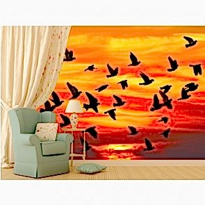 Kuşlar Sonbaharda Gelir Duvar Kağıdı