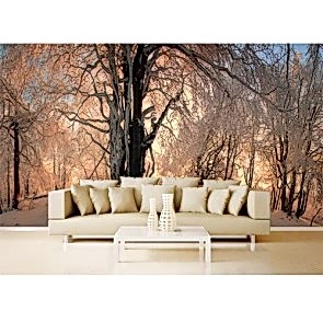 Kış Tepesi 3 Boyutlu Kış Manzaralı Duvar Kağıdı Önizleme