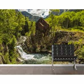 Orman Kulübesi 3 Boyutlu Manzaralı Duvar Kağıdı Önizleme