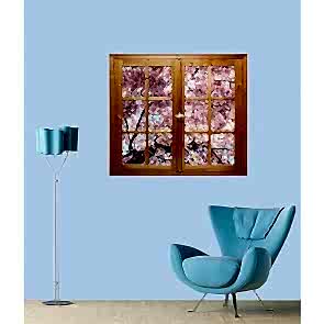 Çiçekli Pencere Duvar Posteri Önizleme