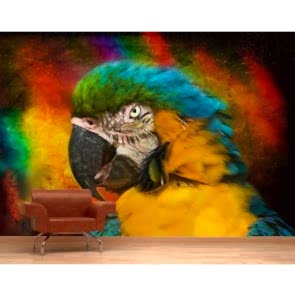 Hırçın Papağan 3 Boyutlu Resimli Duvar Kağıdı Önizleme