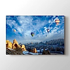 Balonlar Gökyüzünde Tablosu Kanvas Tablo Modeli