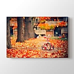 Çocukluğumda Sonbahar Tablosu Kanvas Tablo Modeli