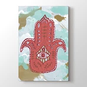 Ebru ile Fatimanın Eli Tablosu Kanvas Tablo Modeli