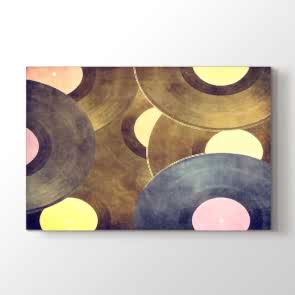 Eski Plaklar Tablosu | Müzik Temalı Tablolar - halicikmazlari.shop