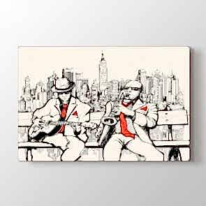 Sokakta Blues Tablosu | Müzik ve Blues Tabloları - halicikmazlari.shop