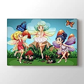 Perilerin Neşesi Tablosu | Bebek Odası Tabloları