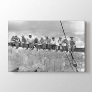 Breakfast At Sky - Siyah Beyaz Kanvas Tablo Modeli