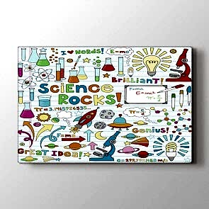 Science Rocks Tablosu | Ders Kanvas Tablosu