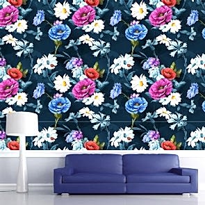 Uğurlu Çiçekler 3 Boyutlu Çiçek Desenli Çiçekli Duvar Kağıdı