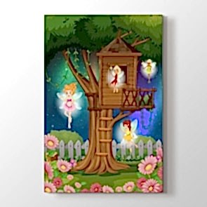 Eğaç Ev Perileri Tablosu | Manzara Tabloları