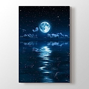 Mehtaba Karşı - Doğa Manzara Duvar Dekor Kanvas Tablo