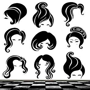 Saç Modelleri Kuaför için 3D Duvar Kağıdı Modeli